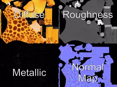 Cheerful Giraffe Cartoon model pack Low-poly 3D model