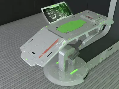 sci fi bed 3D model