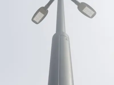 Street Light 12 Pole 3 Version 4 Low-poly 3D model