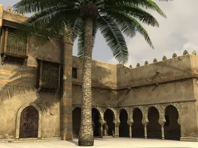 Desert Oasis 2 Low-poly 3D model