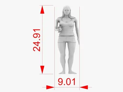 Woman 3D print model