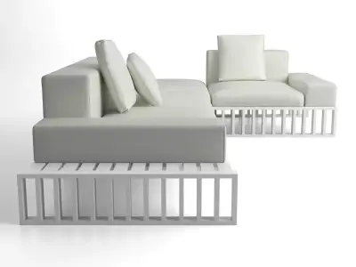 Docks outdoor sectional sofa 3D model