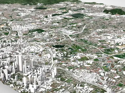 Cityscape Kuala Lumpur Malaysia 3D model