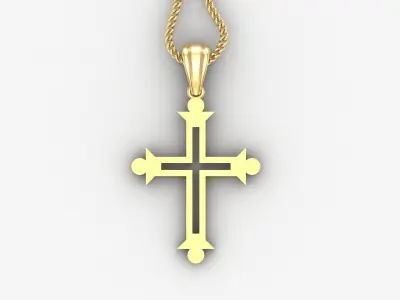 Cross Light Gold 4CP033 3DM STL 3D print model