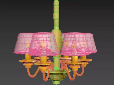 Lustra chandelier with shades Free 3D model