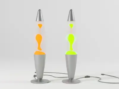 Lava lamp Low-poly 3D model