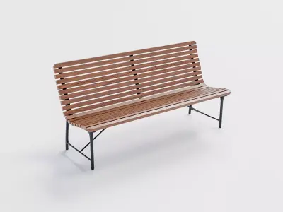 Prague bench set 3D model