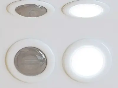 lighting led downlights on wall 3D model