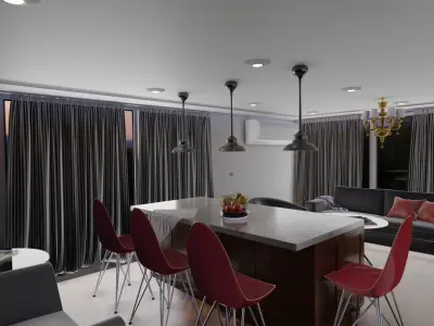 House interior scene 3D model
