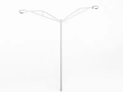 White Street Lamp 3D model