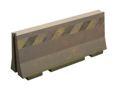 Concrete Barrier Low-poly 3D model