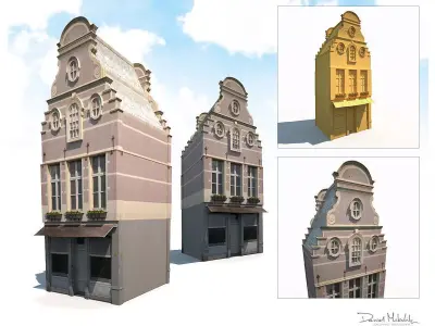 Apartment House 183 Low Poly Low-poly 3D model