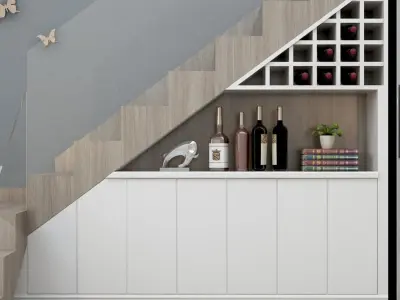 Modern Storage Cabinet Staircase 3D model