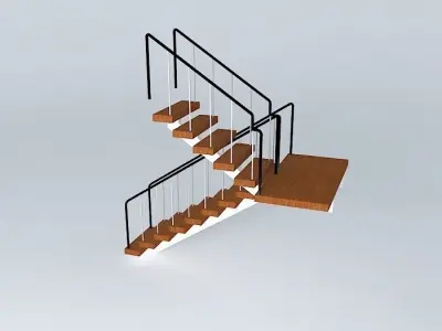 Stairs wooden staircase Free 3D model