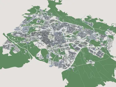 Pamplona City Spain 3D model