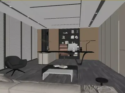 Modern Minimalist Office 3D model