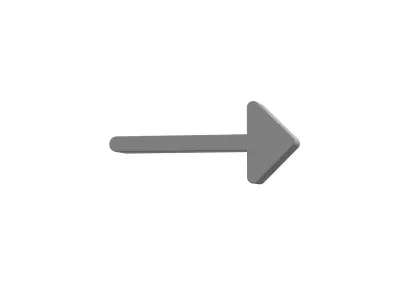 3d arrow alt left Low-poly 3D model