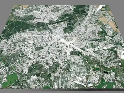 Cityscape Leipzig Germany 3D model