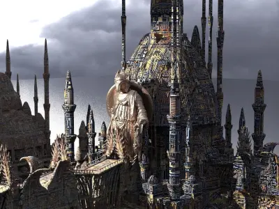 Dragon Guardian Temples Kit bash 3D model