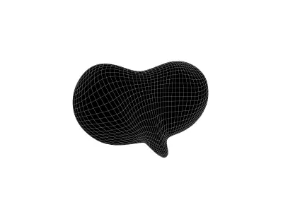 Speech Balloon v14 005 Low-poly 3D model