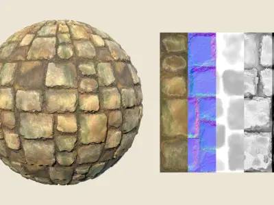 Rock wall PBR seamless material  Texture