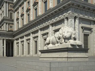 Courtyard of a Royal Palace 3D model