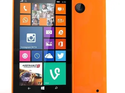  Nokia Lumia 630 Orange 3D model