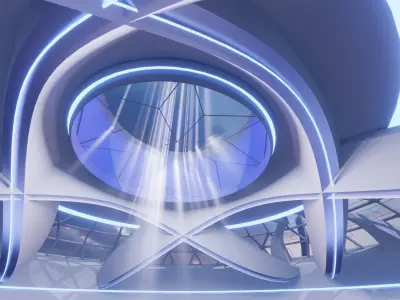 Futuristic Exbition Exterior 3D model