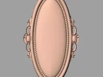 Door flower 3D relief STL Model for CNC woodworking carving E266 3D model