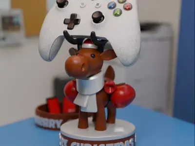 Reindeer Controller Stand 3D print model