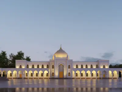 The White Mosque In Bolgar City 3D model
