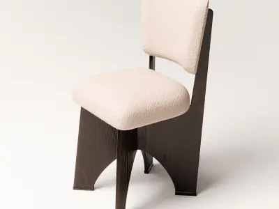 Architectural Accent Chair Low-poly 3D model