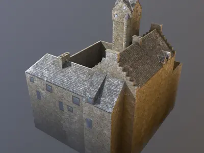 Mains Castle Low-poly 3D model