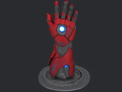 Iron-Men Hand 3d print-ready file Low Poly 3D print model