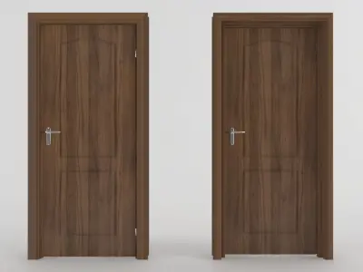interior wooden panel  door  Free 3D model