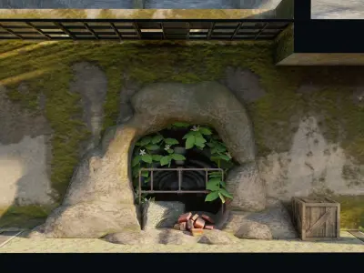 Level Design 201 Low-poly 3D model