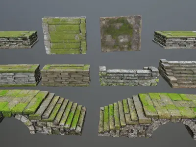 old ruins Low-poly 3D model