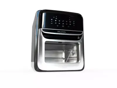 Stillstern Airfryer interior and exterior with tray attachments 3D model
