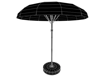 Garden Umbrella v1 008 Low-poly 3D model