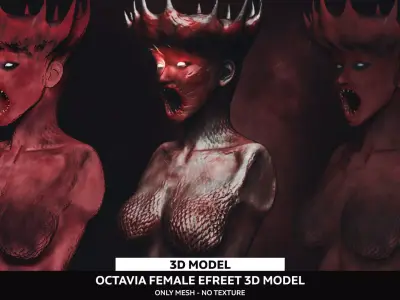 Octavia Efreet Female Demoniac Low-poly 3D model