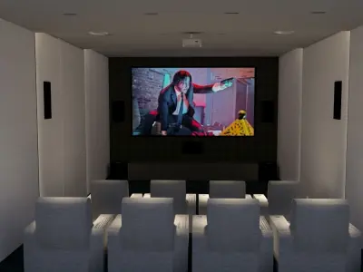 Home Theater 01 Low-poly 3D model