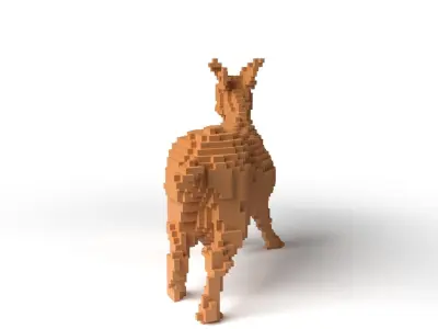 GoatII Minecraft Voxel Low-poly 3D model