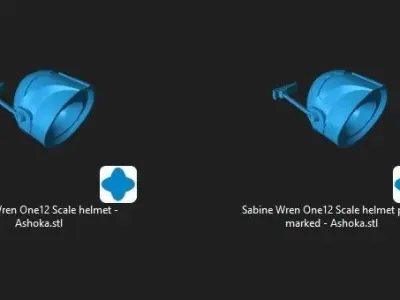 Sabine Wren from Ahsoka Helmet 3d print STL Files Bundle 3D print model