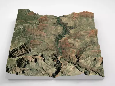 Mountain landscape Grand Canyon Arizona USA 3D model buy