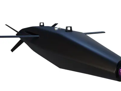 ISL IGB 50 guided bomb for attack UAVs Low-poly 3D model
