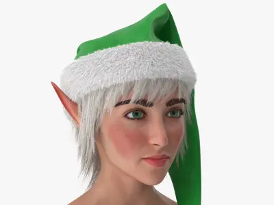  Christmas Elf Female Head 6 