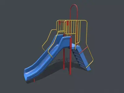 Slide Low-poly PBR Low-poly 3D model