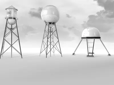 Water Tank Set 3D model