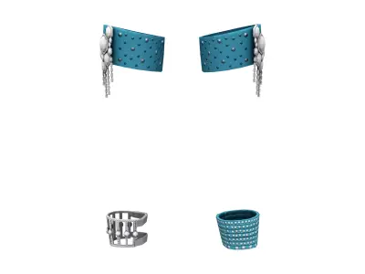 Belly Dance Arm Pieces Low-poly 3D model