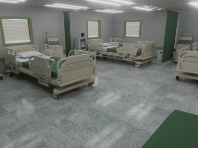A meticulously designed hospital 3D model